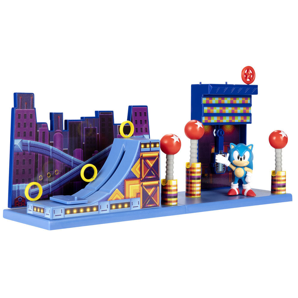 Playset Studiopolis Zone Sonic The Hedgehog 6cm JAKKS PACIFIC