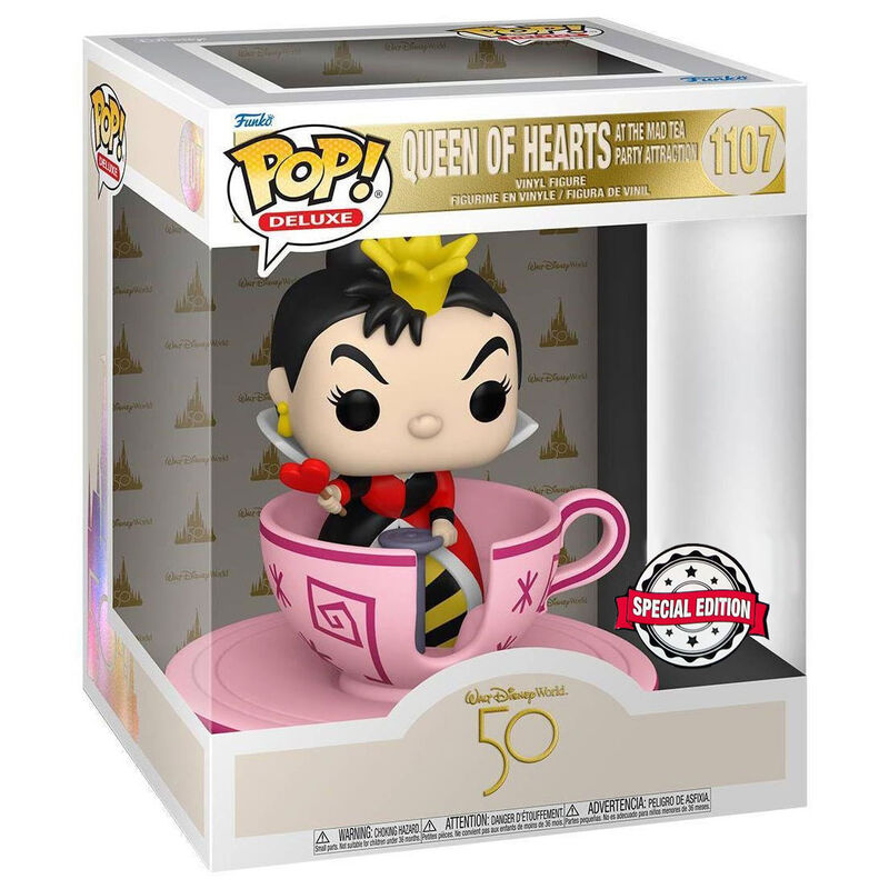 Figura POP Walt Disney World 50th Queen of Hearts at mad tea party Exclusive FUNKO