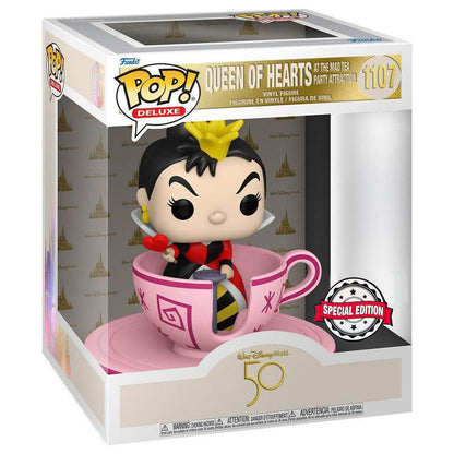 Figura POP Walt Disney World 50th Queen of Hearts at mad tea party Exclusive FUNKO
