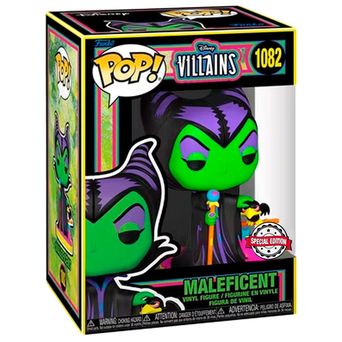 Figura POP Disney Villains Maleficent Black Light Exclusive FUNKO