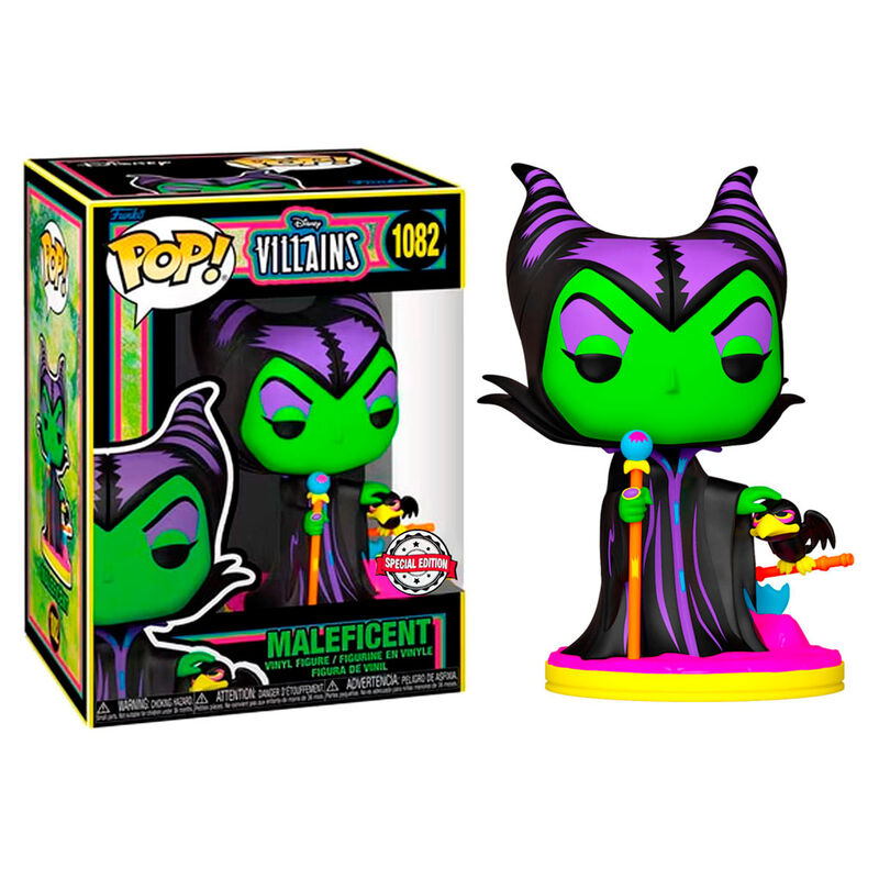 Figura POP Disney Villains Maleficent Black Light Exclusive FUNKO
