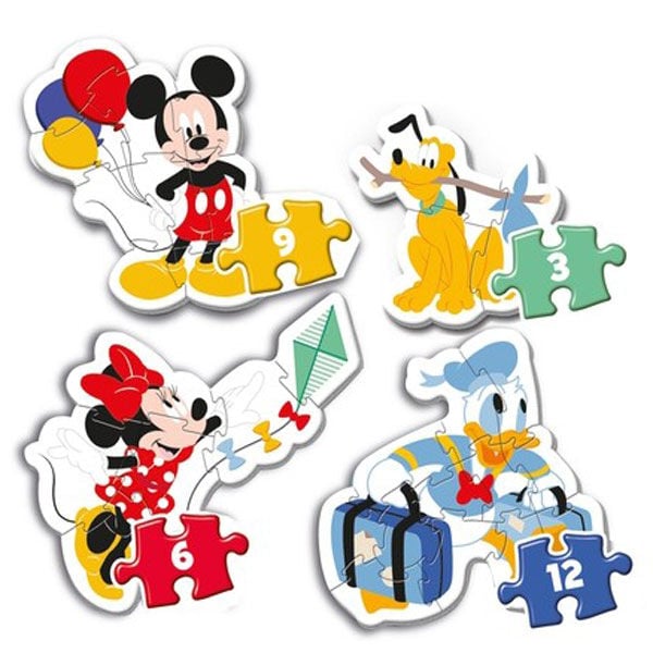 Puzzle My First Puzzle Mickey Disney 3-6-9-12pzs CLEMENTONI