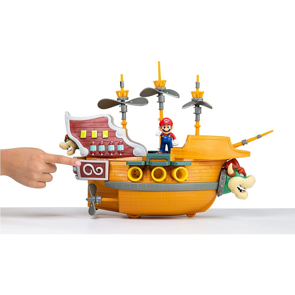 Playset Deluxe Aeronave Bowser Super Mario Nintendo JAKKS PACIFIC