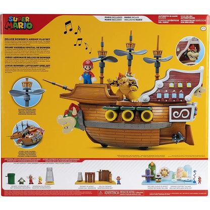 Playset Deluxe Aeronave Bowser Super Mario Nintendo JAKKS PACIFIC