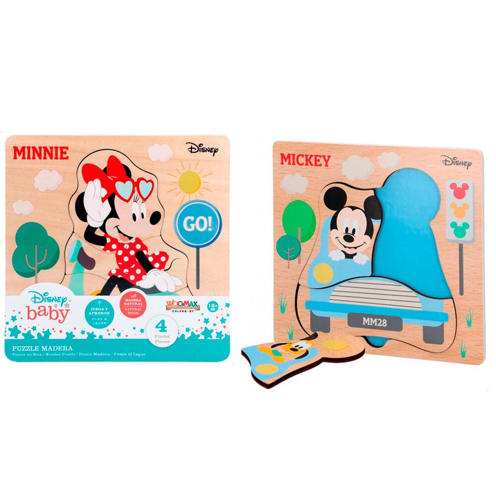 Puzzle surtido madera Mickey Minnie Disney WOOMAX