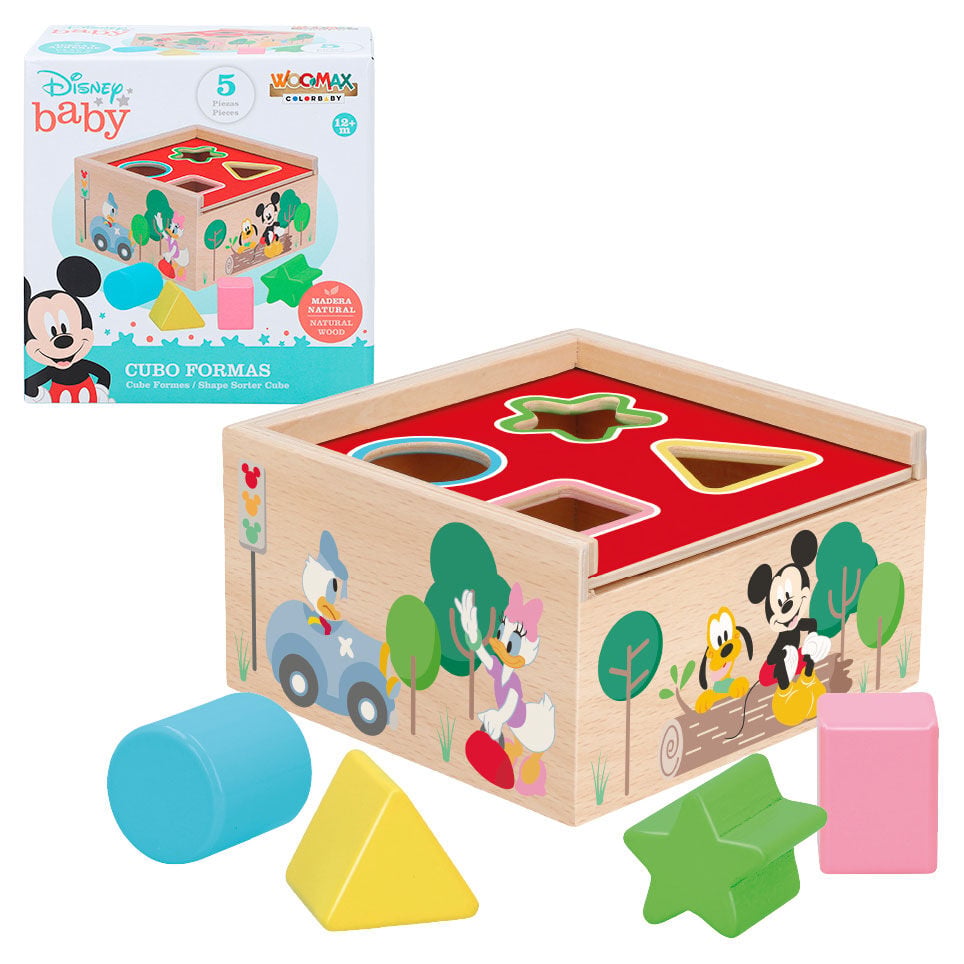 Cubo formas madera Mickey Minnie Disney WOOMAX