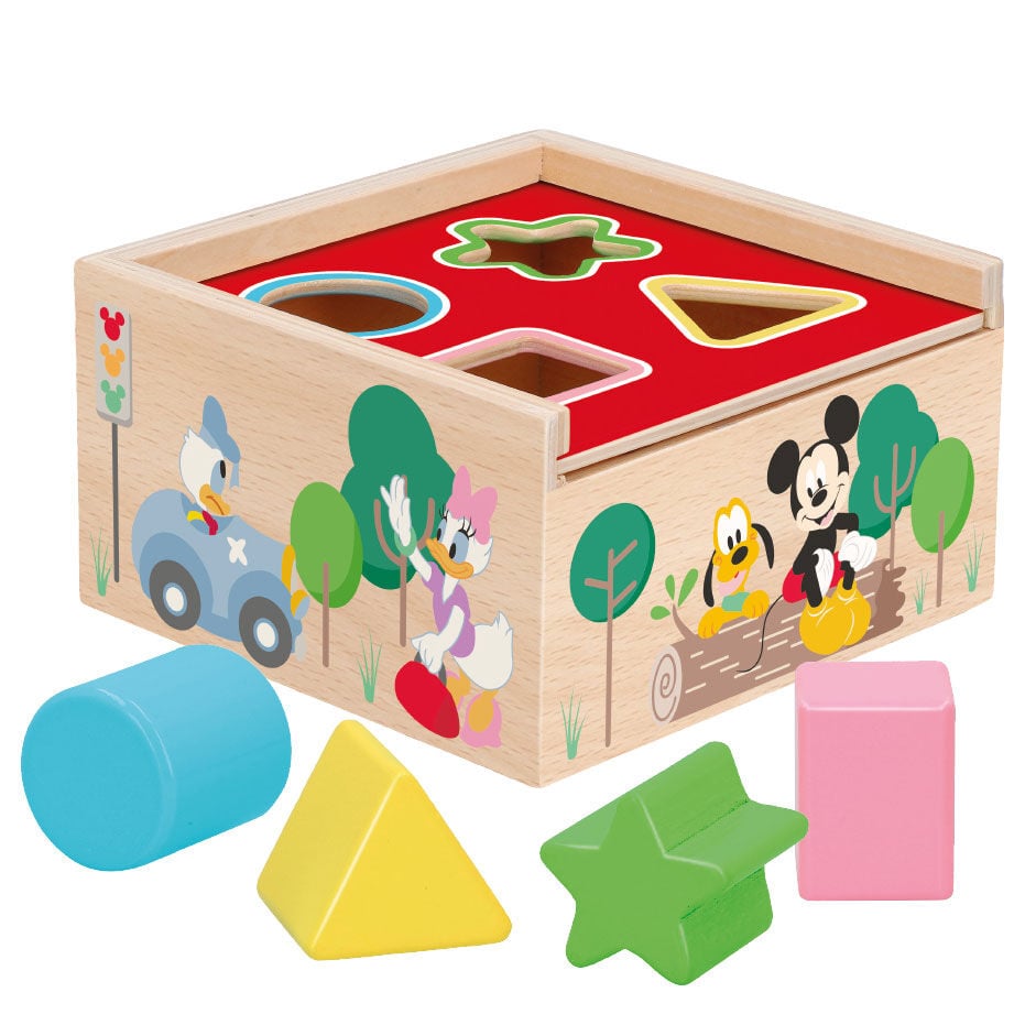 Cubo formas madera Mickey Minnie Disney WOOMAX