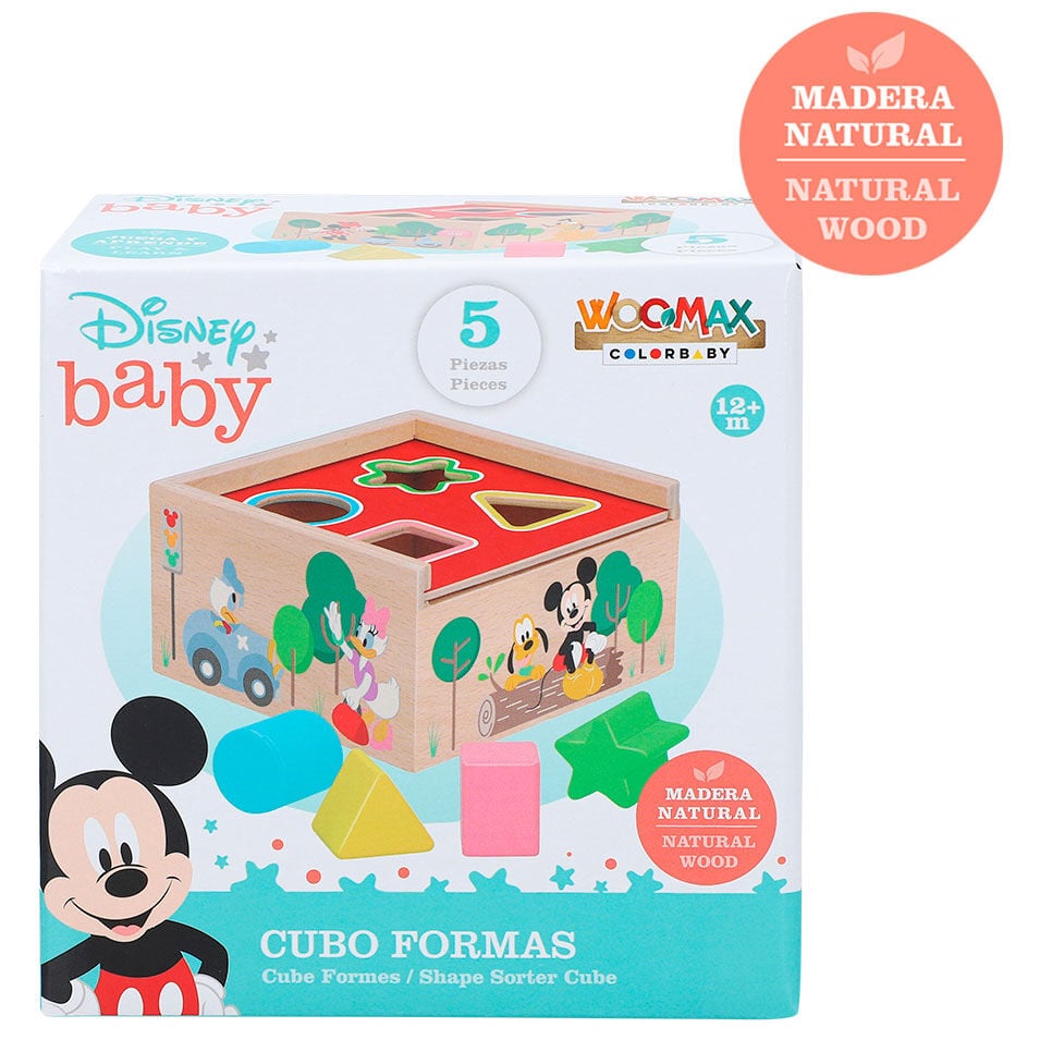 Cubo formas madera Mickey Minnie Disney WOOMAX