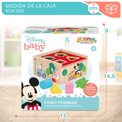 Cubo formas madera Mickey Minnie Disney WOOMAX