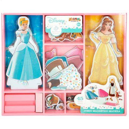 Juego magnetico madera vestidos Princesas Disney WOOMAX