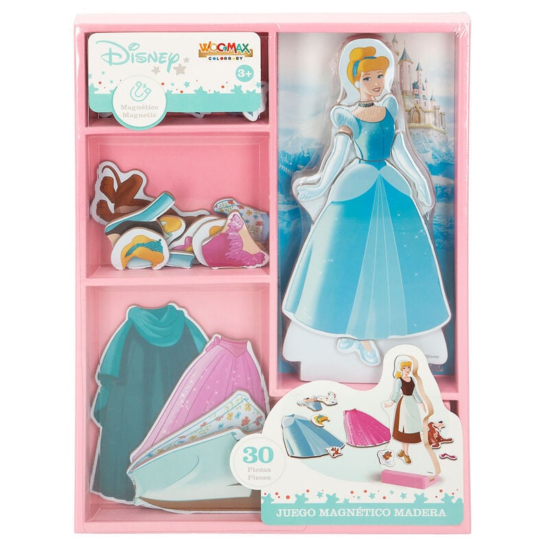 Juego magnetico madera vestidos Cenicienta Disney WOOMAX