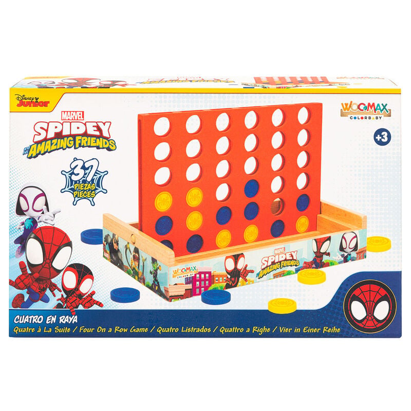 Juego Cuatro en Raya madera Spidey Marvel WOOMAX
