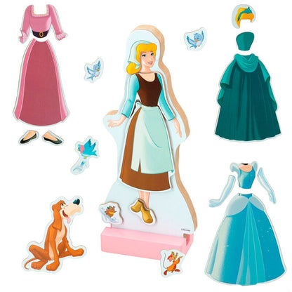 Juego magnetico madera vestidos Cenicienta Disney WOOMAX