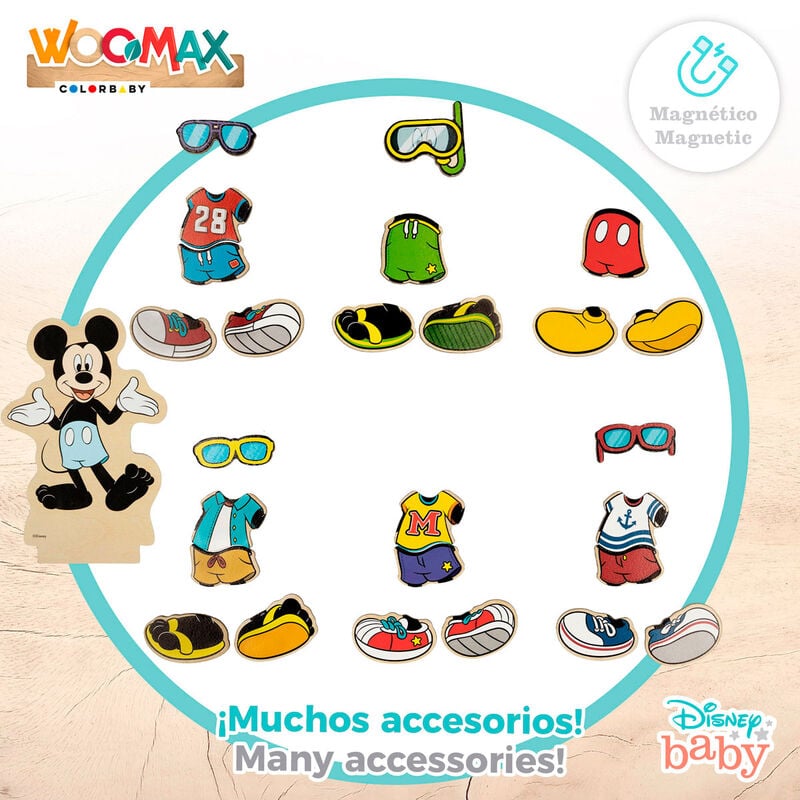 Juego magnetico madera vestidos Minnie Disney WOOMAX