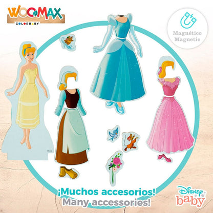 Juego magnetico madera vestidos Cenicienta Disney WOOMAX