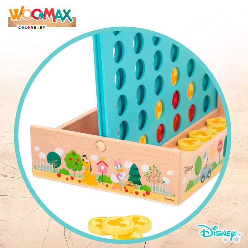 Juego Cuatro en Raya madera Disney WOOMAX