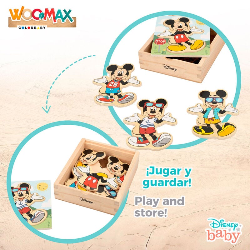 Puzzle madera Mickey Disney WOOMAX