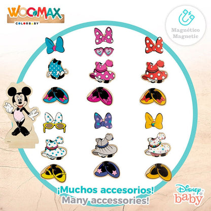 Juego magnetico madera vestidos Minnie Disney WOOMAX