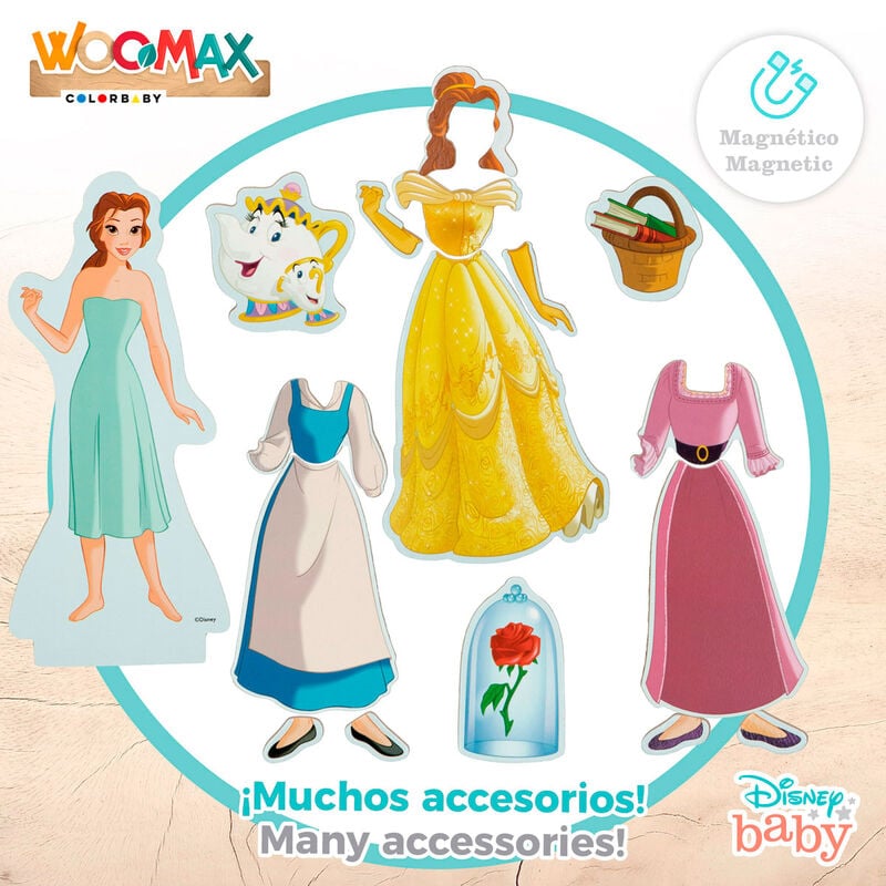 Juego magnetico madera vestidos Princesas Disney WOOMAX