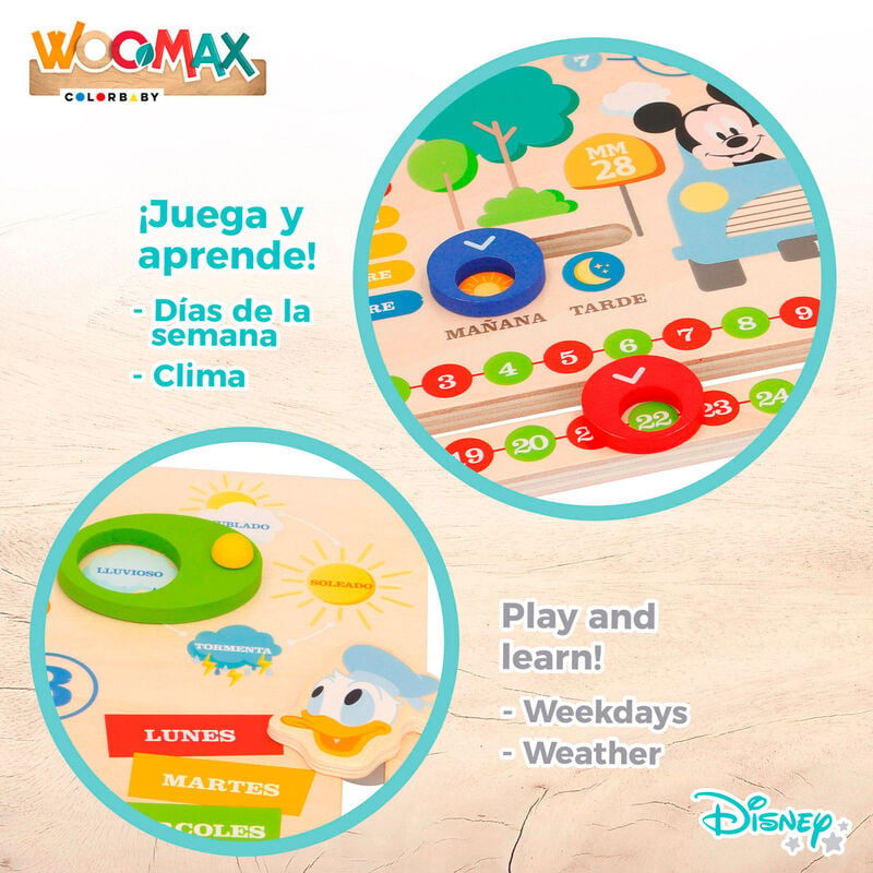 Juego Educativo Calendario Disney WOOMAX