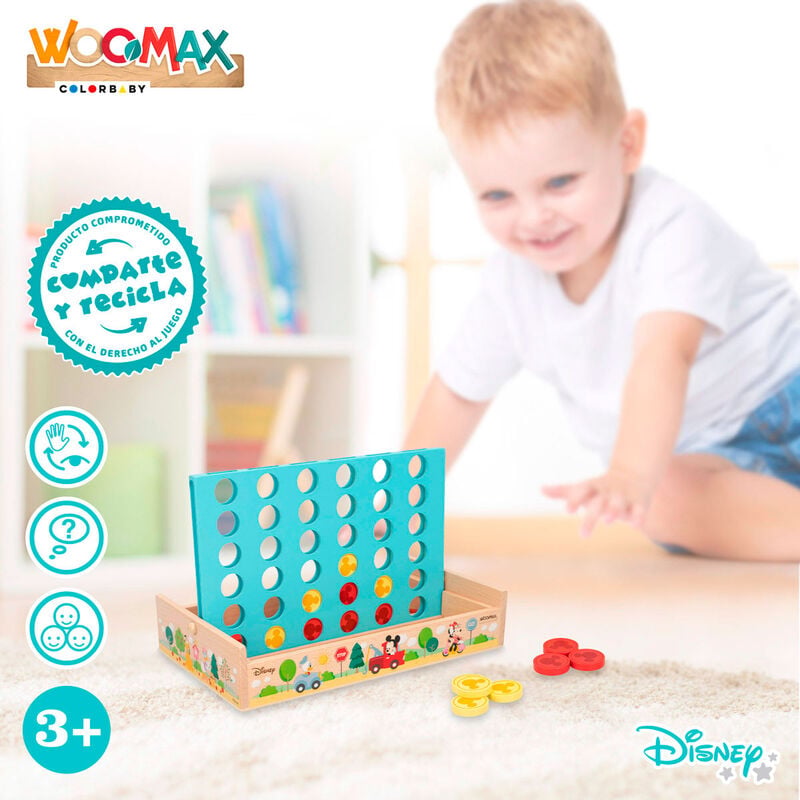 Juego Cuatro en Raya madera Disney WOOMAX