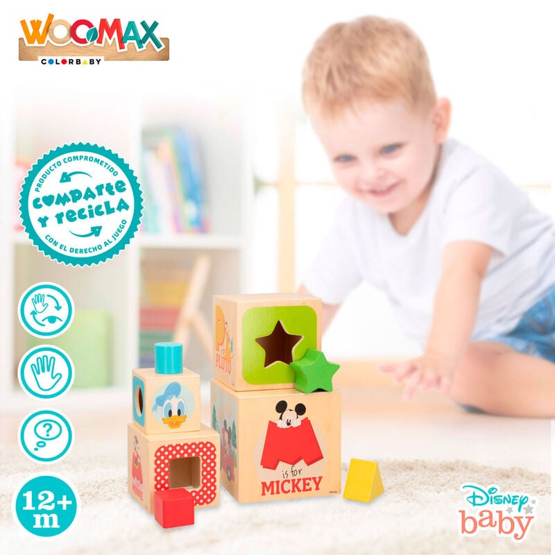Torre cubos madera Disney WOOMAX