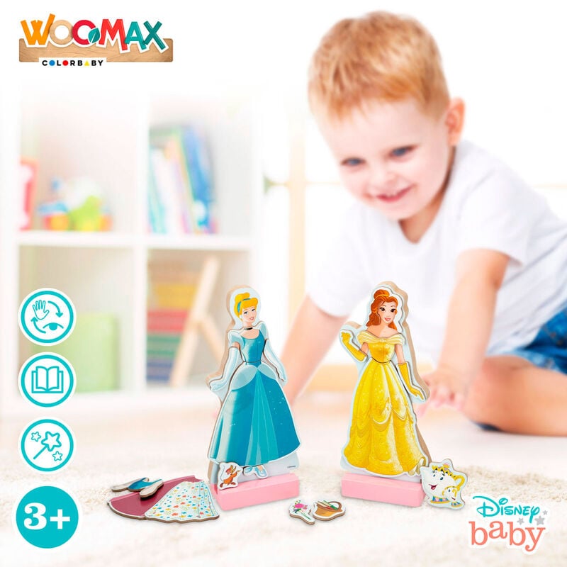 Juego magnetico madera vestidos Princesas Disney WOOMAX