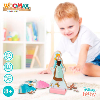 Juego magnetico madera vestidos Cenicienta Disney WOOMAX