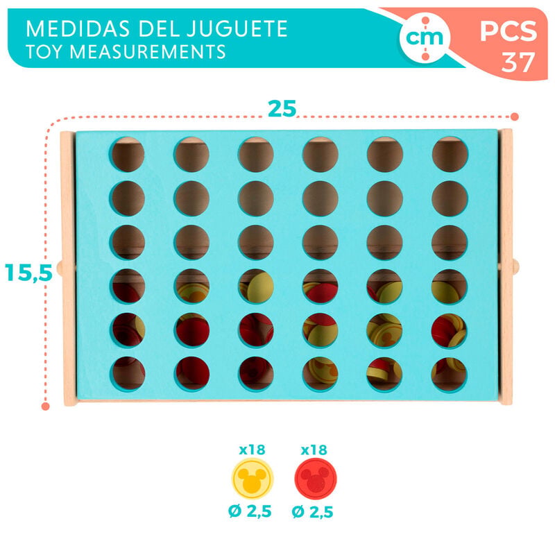 Juego Cuatro en Raya madera Disney WOOMAX