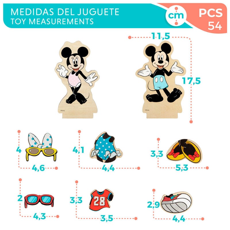 Juego magnetico madera vestidos Minnie Disney WOOMAX