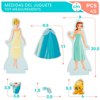 Juego magnetico madera vestidos Princesas Disney WOOMAX