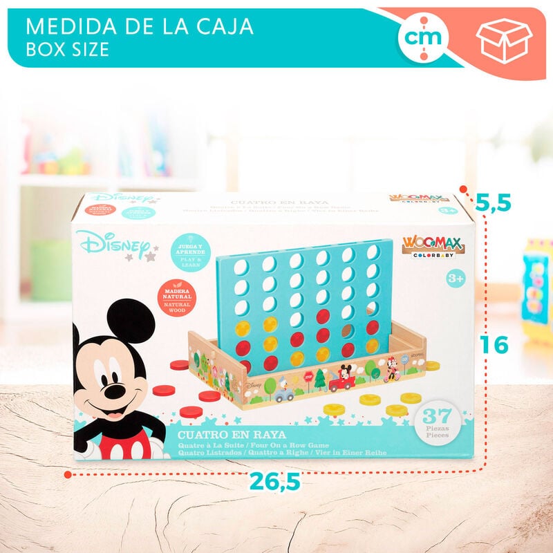 Juego Cuatro en Raya madera Disney WOOMAX