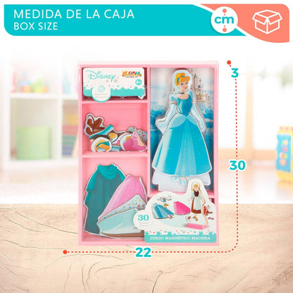 Juego magnetico madera vestidos Cenicienta Disney WOOMAX