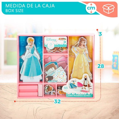 Juego magnetico madera vestidos Princesas Disney WOOMAX