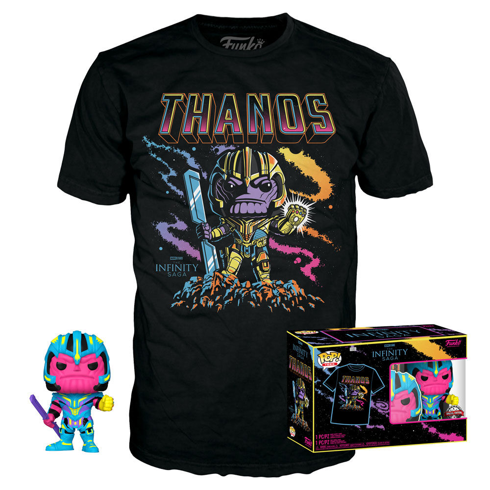 Set figura POP & Tee Marvel Infinity Saga Thanos Exclusive FUNKO