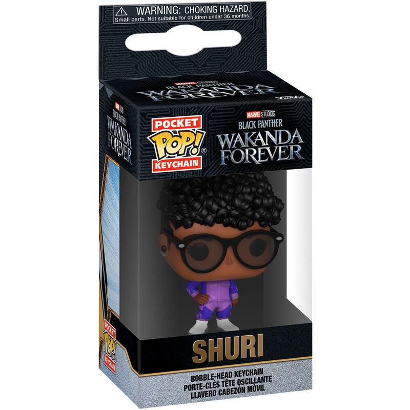 Llavero Pocket POP Marvel Black Panther Wakanda Forever Shuri FUNKO
