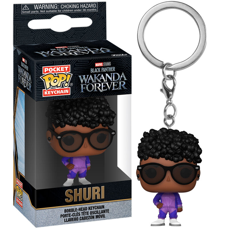 Llavero Pocket POP Marvel Black Panther Wakanda Forever Shuri FUNKO