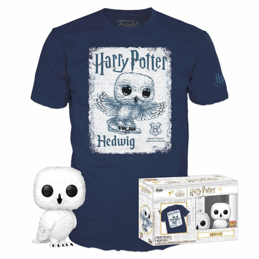 Set figura POP & Tee Harry Potter Hedwig FUNKO