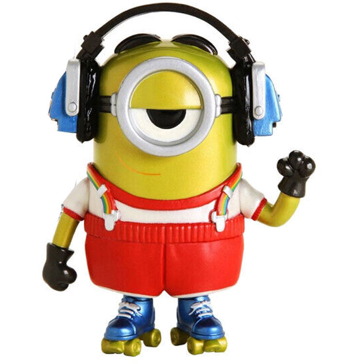 Set figura POP & Tee Minions Roller Skating Stuart Metallic Exclusive FUNKO