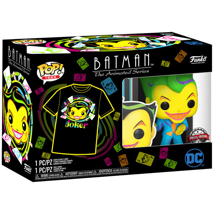 Set figura POP & Tee DC Comics Batman Joker Exclusive FUNKO
