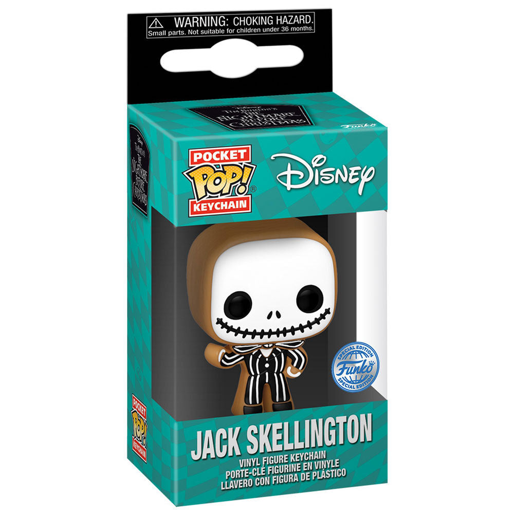 Llavero Pocket POP Disney Pesadilla Antes de Navidad Jack Skellington Gingerbread Exclusive FUNKO