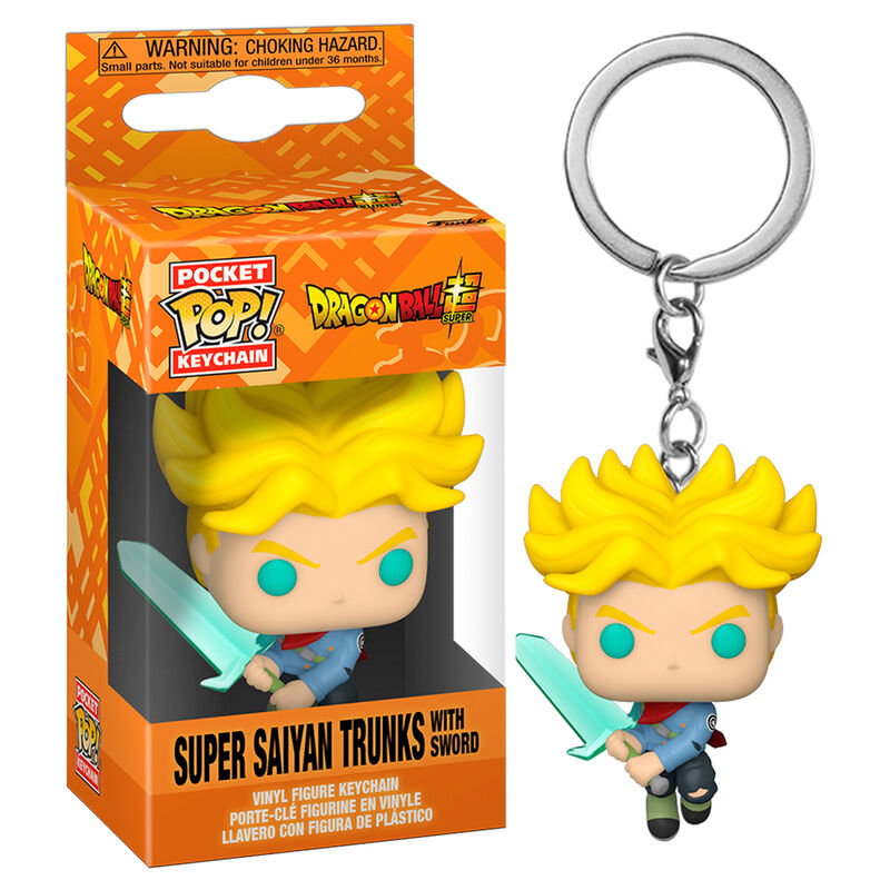 Llavero Pocket POP Dragon Ball Super Saiyan Trunks with Sword FUNKO