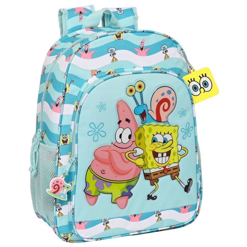 Mochila Stay Positive Bob Esponja 42cm SAFTA