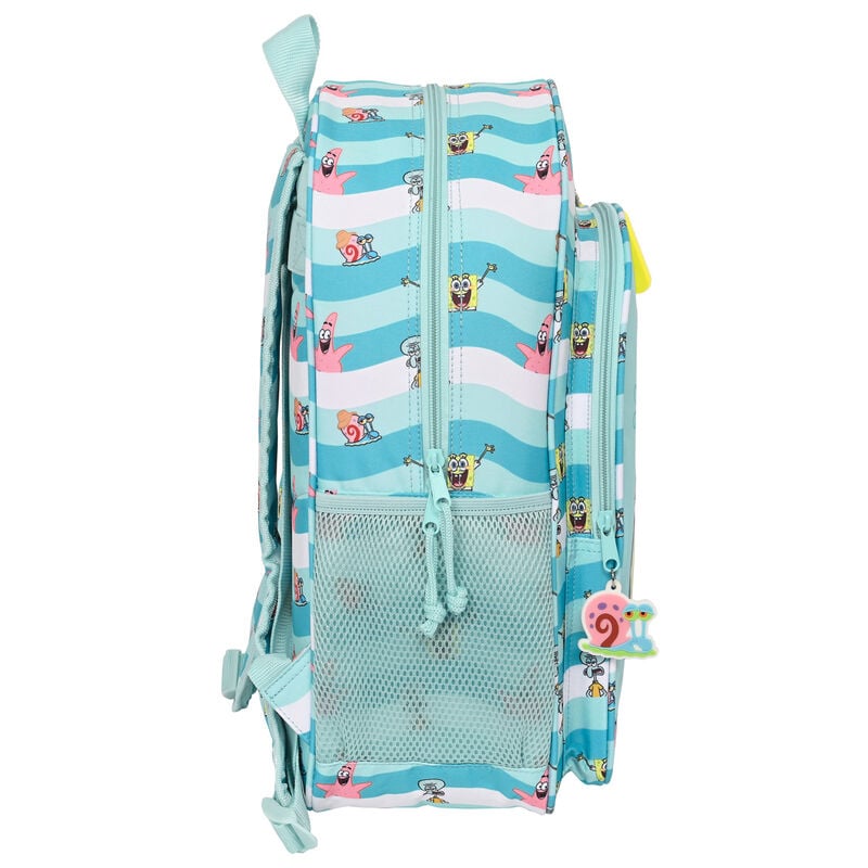 Mochila Stay Positive Bob Esponja 42cm SAFTA