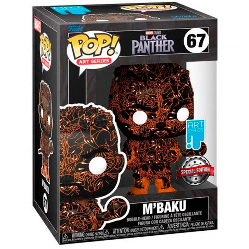 Figura POP Marvel Black Panther M Baku Artist + Case Exclusive FUNKO