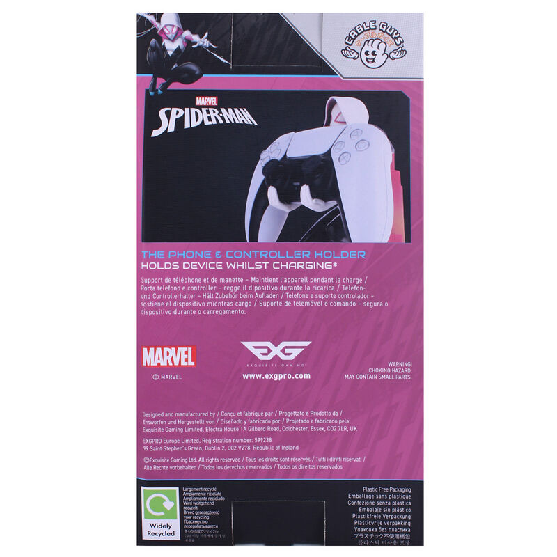 Cable Guy soporte sujecion figura Spider Gwen Spiderman Marvel 20cm EXQUISITE GAMING