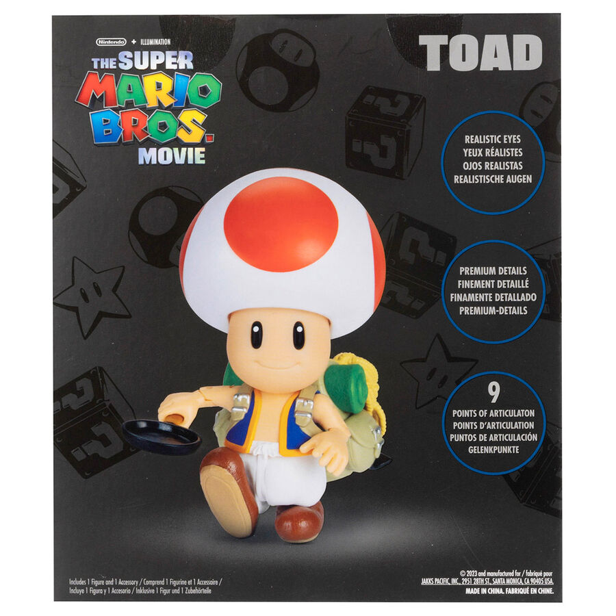 Figura Toad Super Mario Bros 13cm JAKKS PACIFIC