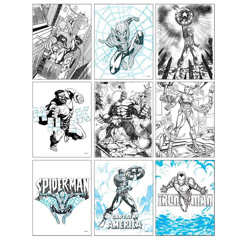Set papeleria coloreable Vengadores Avengers Marvel CERDÁ