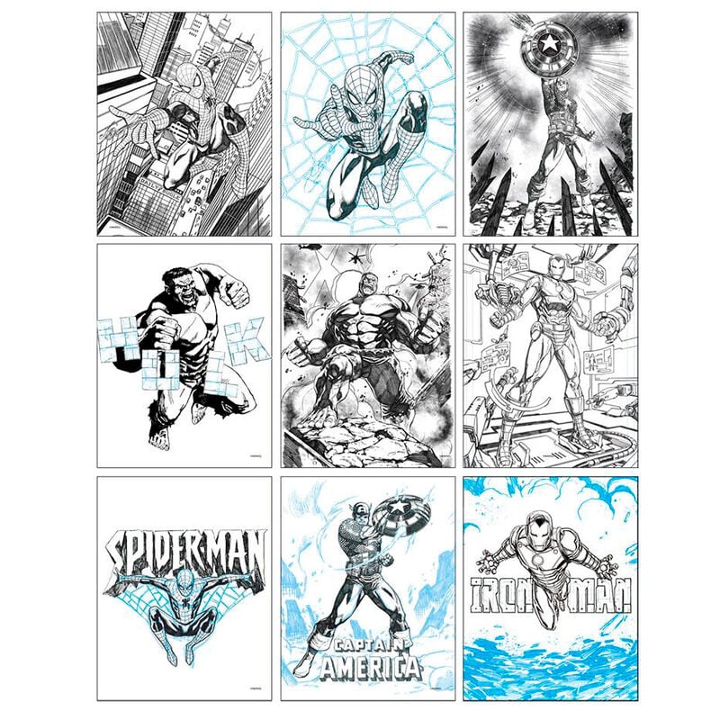 Set papeleria coloreable Vengadores Avengers Marvel CERDÁ