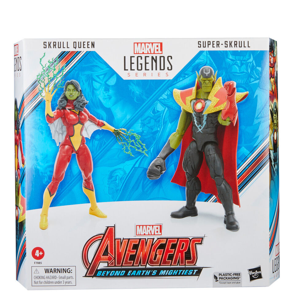 Figuras Skrull Queen & Super Skrull Beyond Earth Mightiest Los Vengadores Avengers Marvel 15cm HASBRO